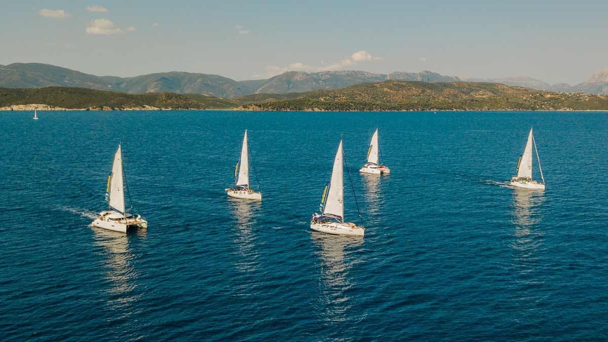 MedSailors flotilla sailing together in Croatia