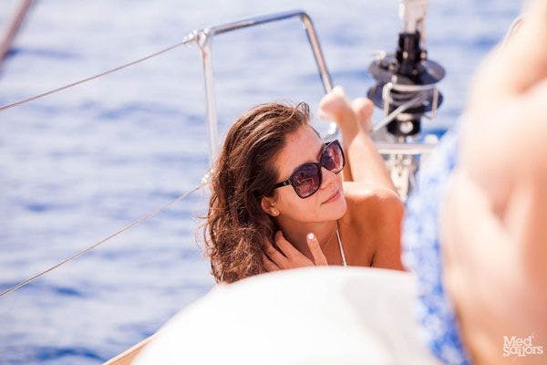 Sailing Croatian islands - Catching some sun