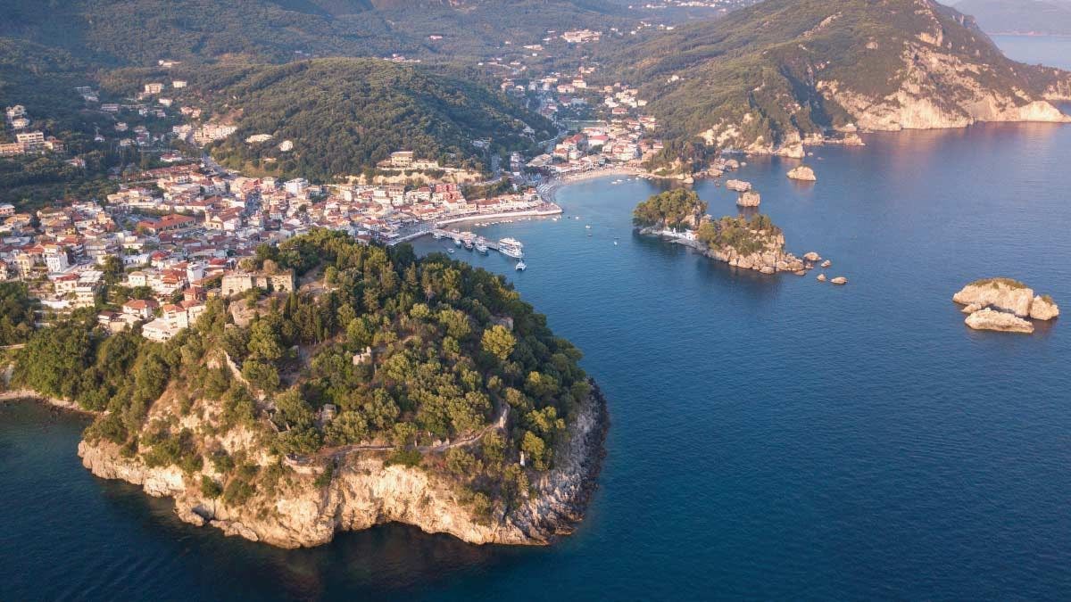 View of Parga from the sky