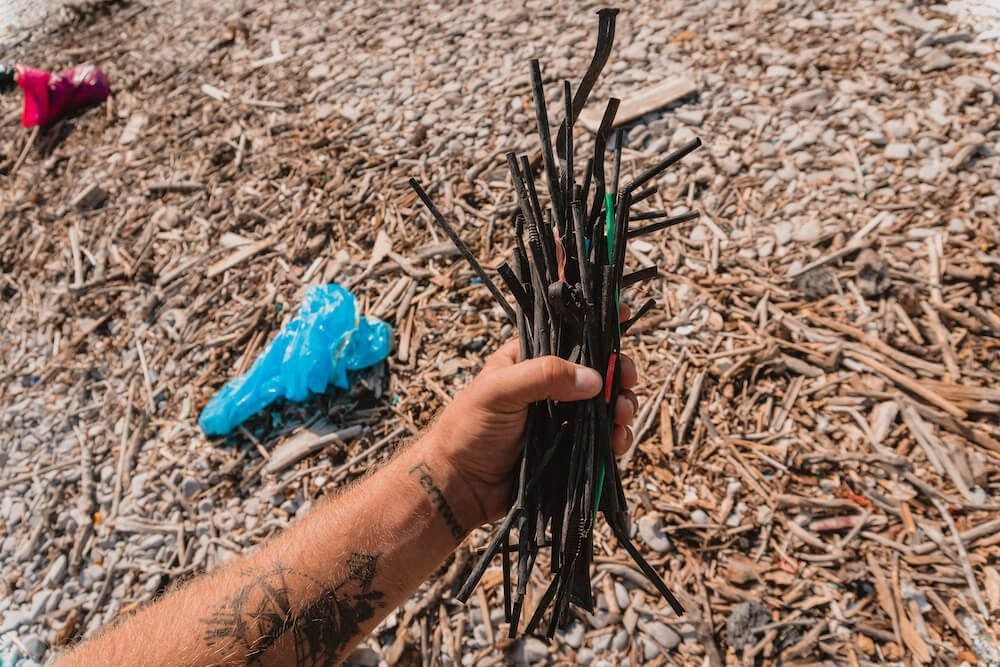 Photos of plastic straws polluting our seas