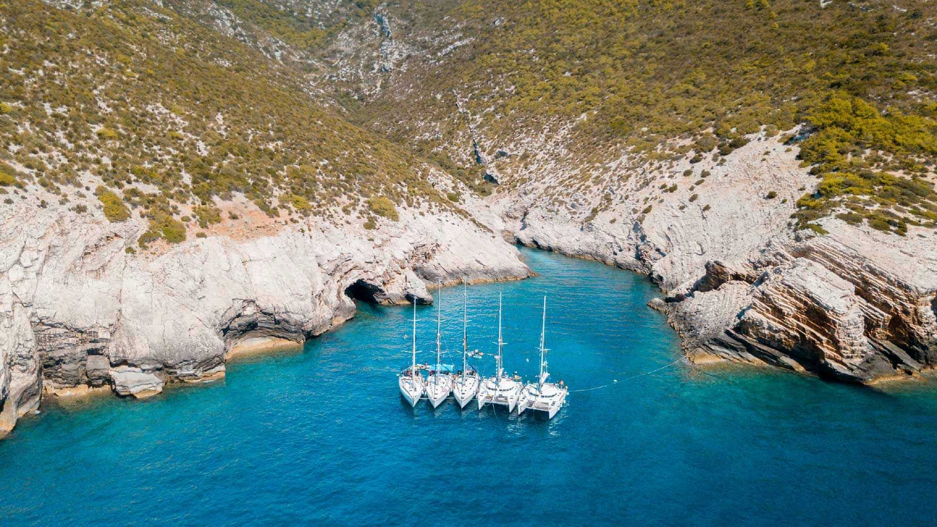 MedSailors yachts anchored together in Turkey