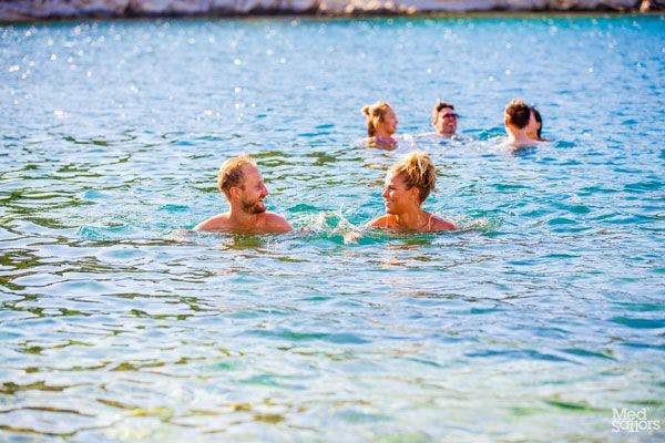 Croatia sailing and the fun you can have - Swim in the sea to cool off