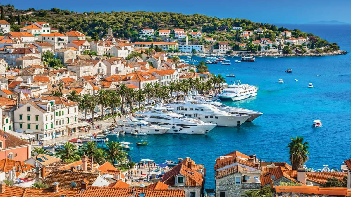 Hvar Old Town view from the fortress