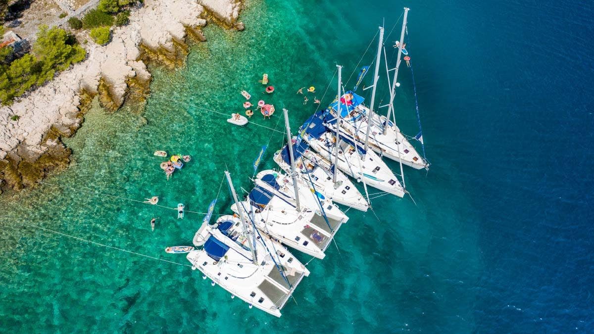 Flotilla of MedSailors yachts in Croatia