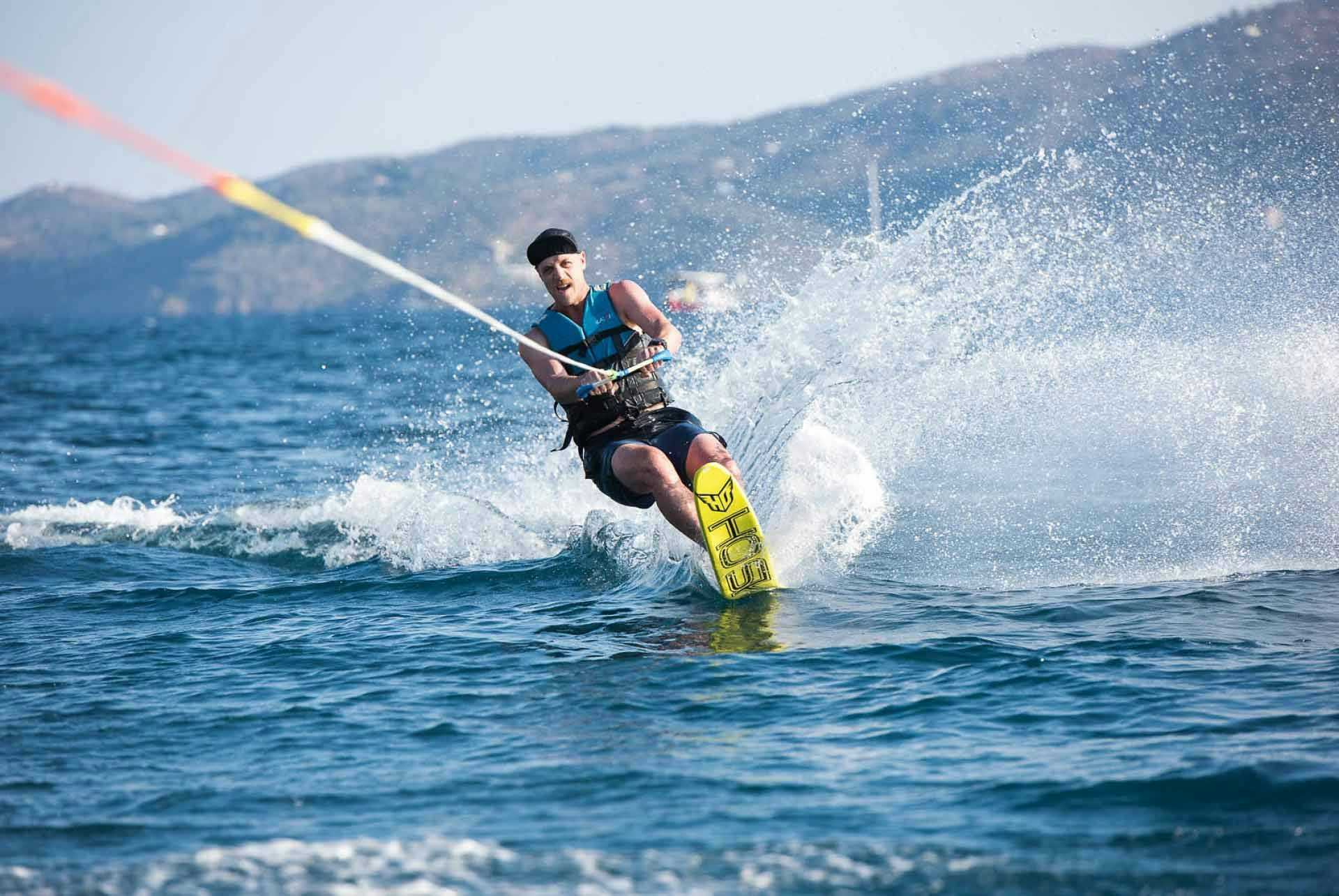 Man waterskiing in Brač, Croatia