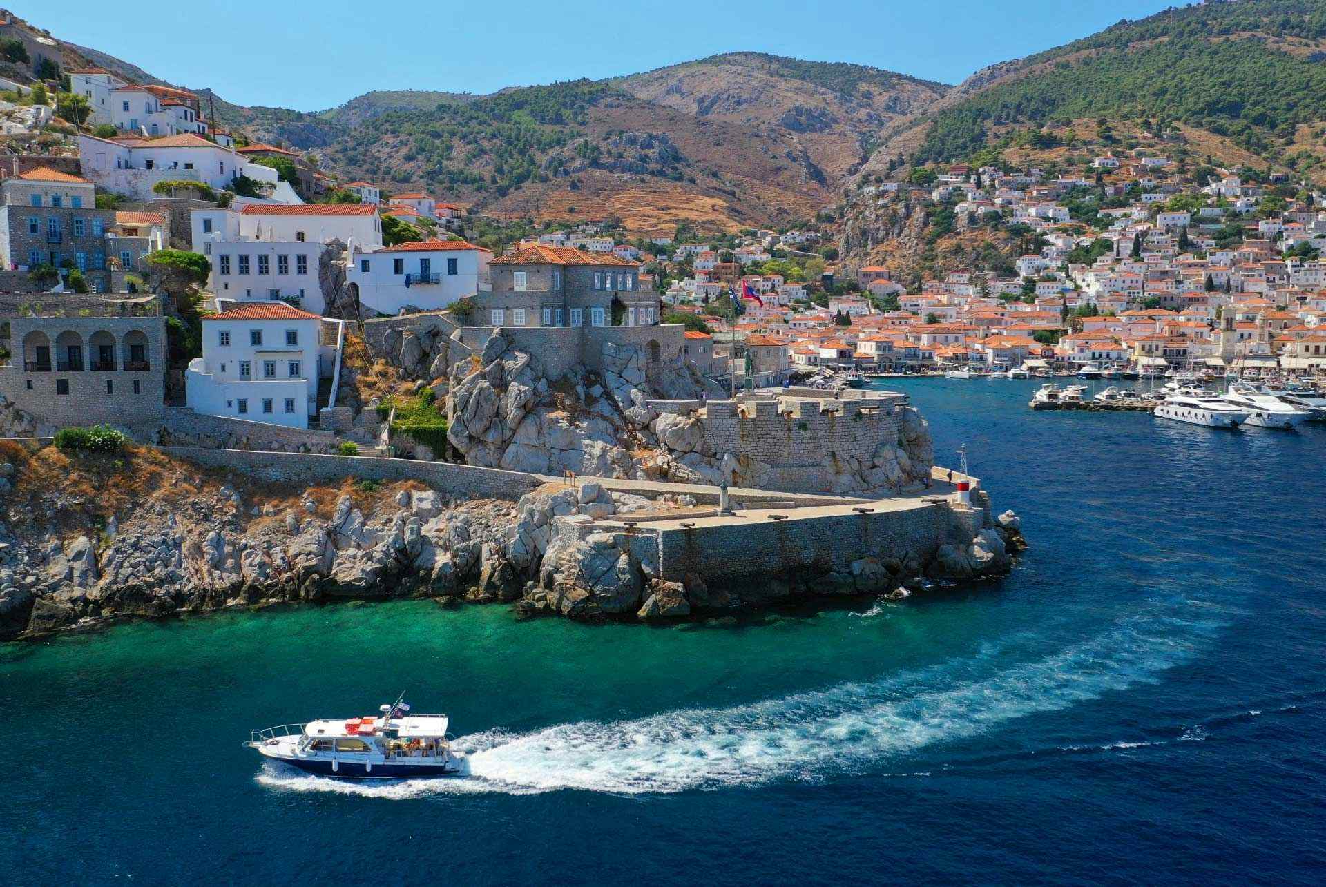 Hydra town in Greece
