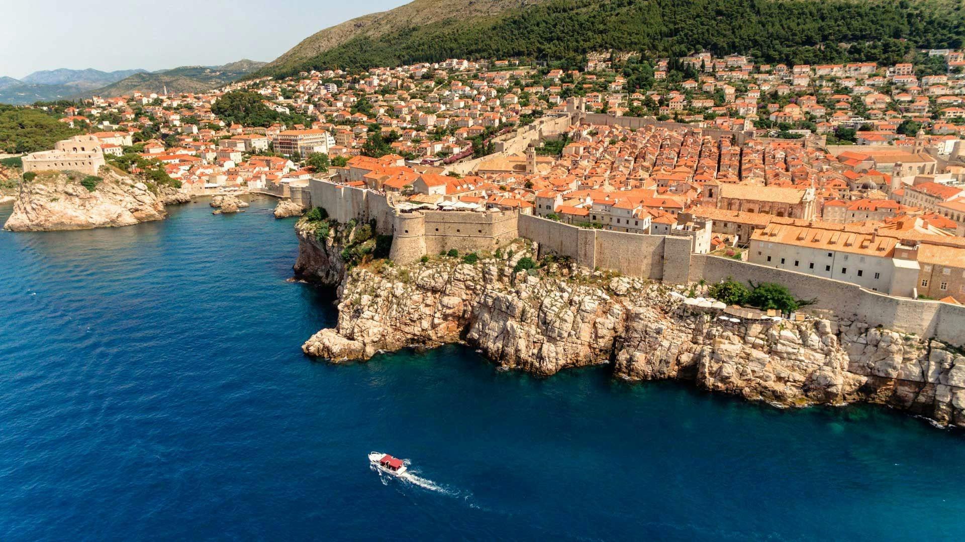 Dubrovnik Old Town walls in Croatia